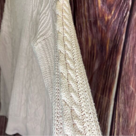 Aeropostale Women Medium Light Pink Cable Knit Sweater - Picture 4 of 9